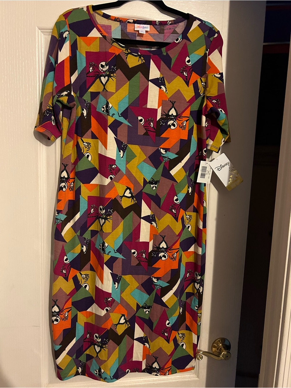 LuLaRoe Julia Disney Jack Skellington Dress xl Halloween